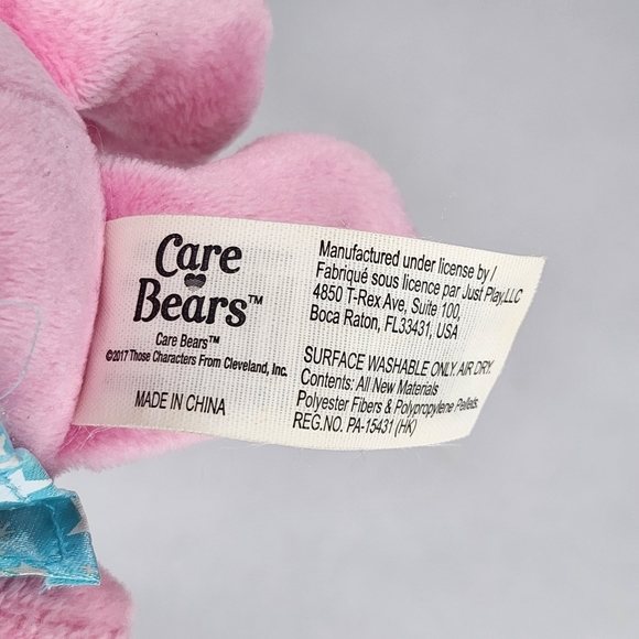 Care Bears Superhero Friends Hopeful Heart Bear Plush Beanie Pink - Picture 5 of 6